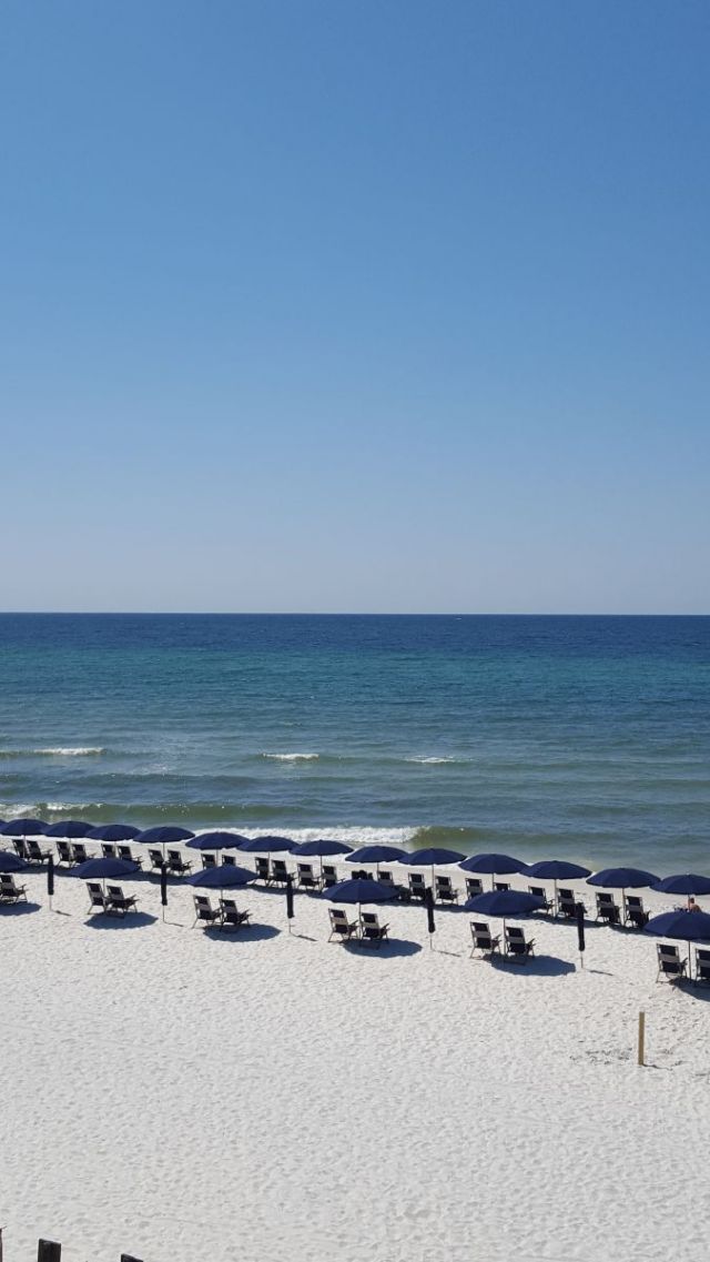 The sand along the 30A Beaches are soft and oyster white.  They are not powdery like the Caribbean, but still very soft and sugary and impeccably clean.  The water is normally pale green to deep emerald, but we were there after hard rains, and the water wasn t as green as our week of visiting. You can see more photos of the true color of the water in my Instagram feed.  There are also 4 beautiful pools in the area, assigned to their respective VRBO so you have to do a little homework there.  The Seacrest Beach pool is NOT heated, fyi.  So with our week s cooler weather, it was too cccccold (for me).